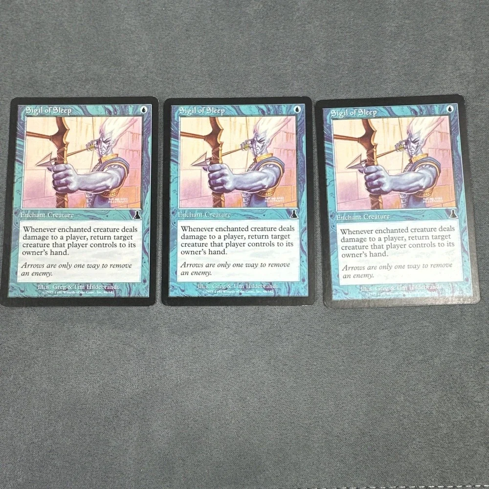 MTG Sigil of Sleep Stronghold x3 Playset Blue Enchant Creature Magic The